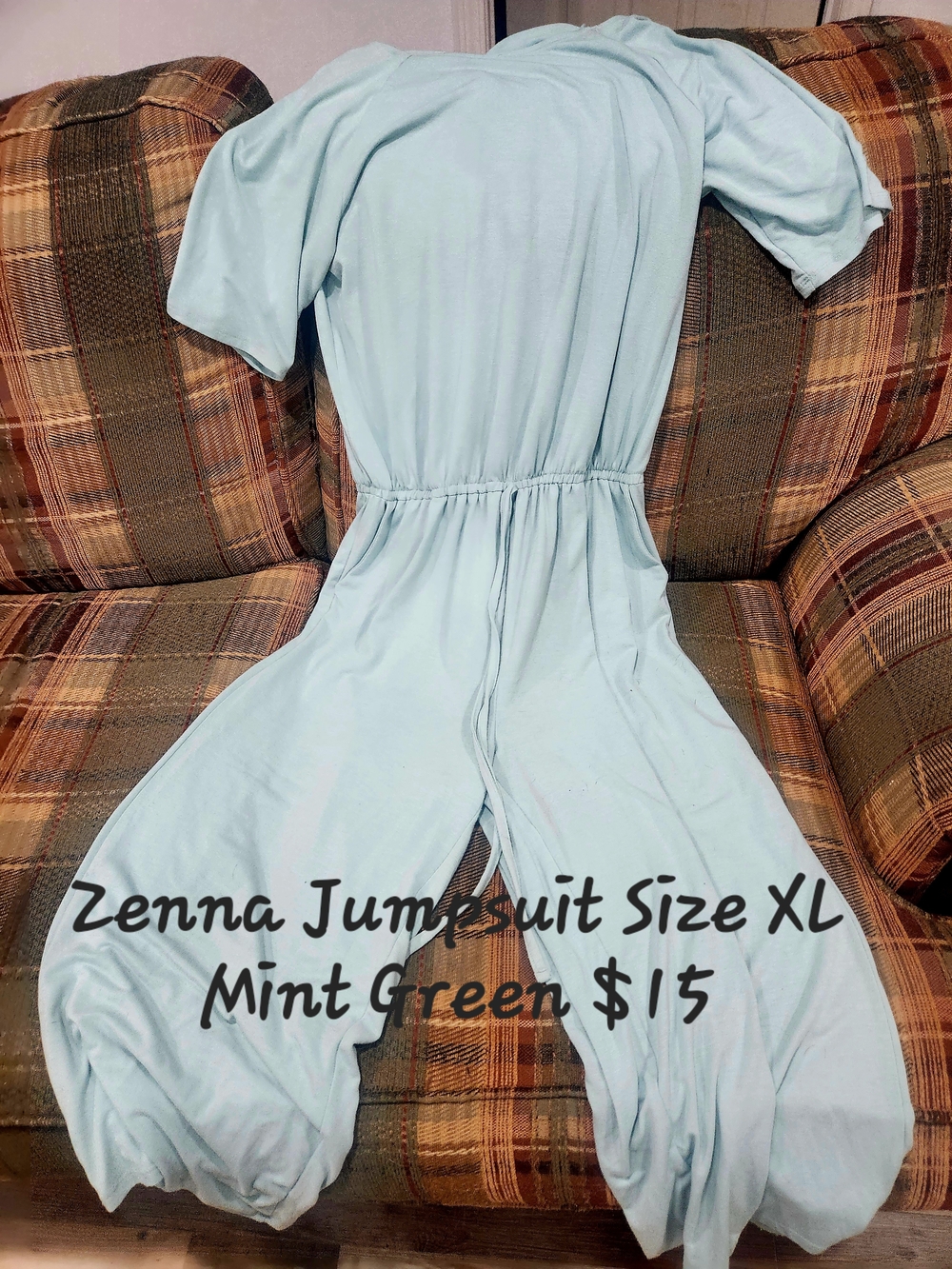 Zenana Outfitters Mint Green Jumpsuit